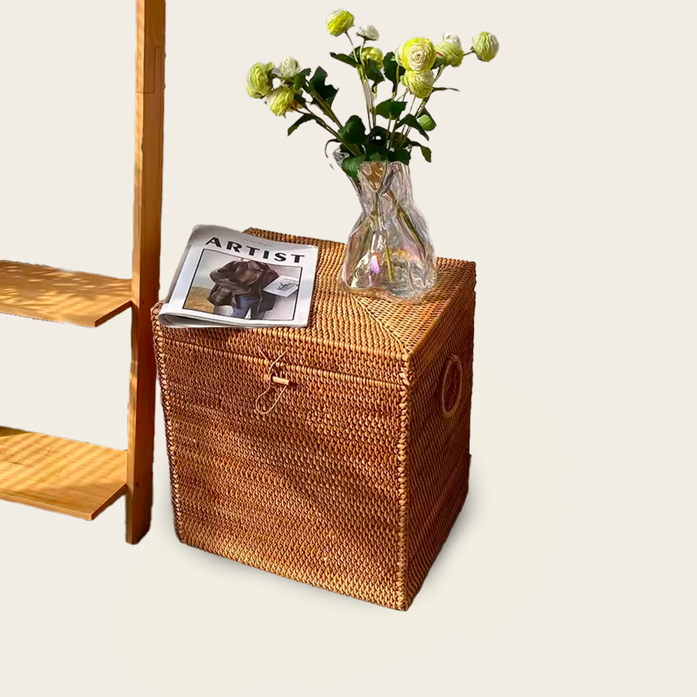 Coffre en Osier<br>pour Salle de Bain