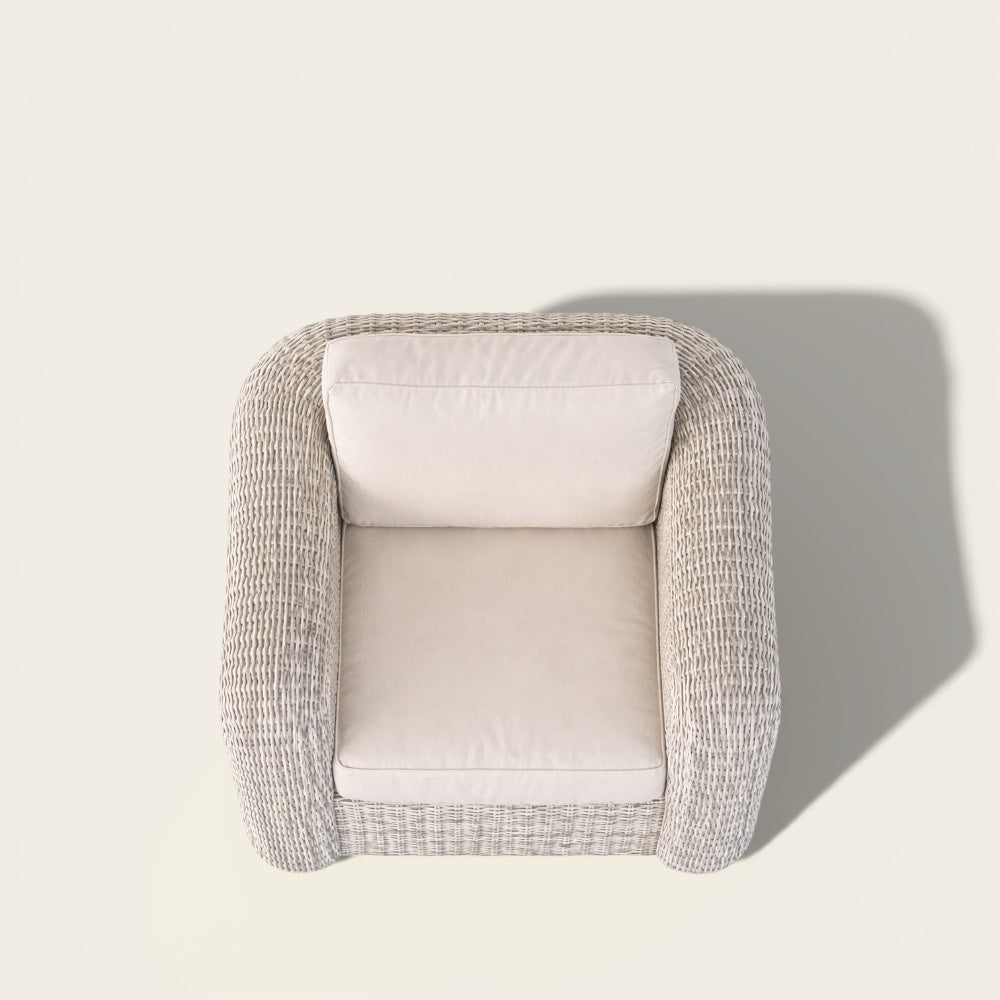 Fauteuil de Club<br>en Osier