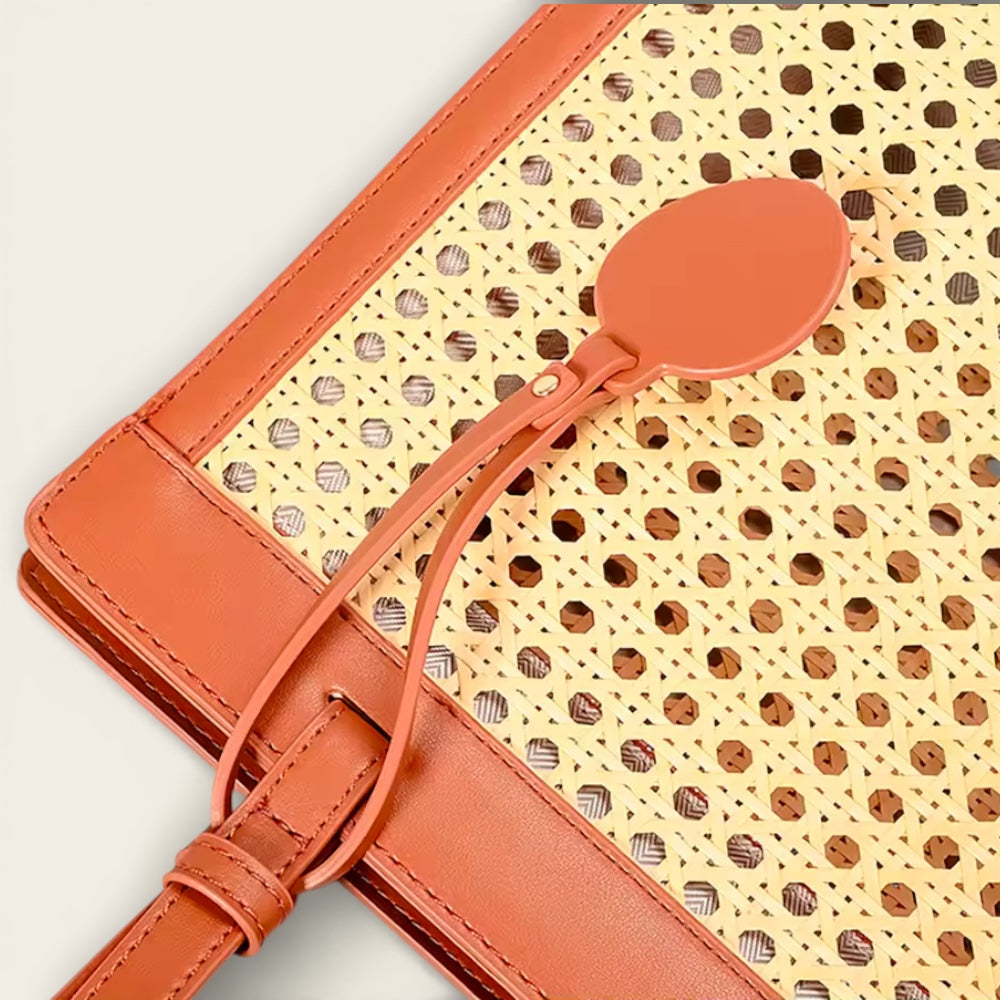 Grand Sac à Bandoulière<br>en Osier pour Femme