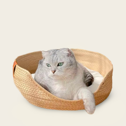 Panier XXL en Osier<br>pour Chat