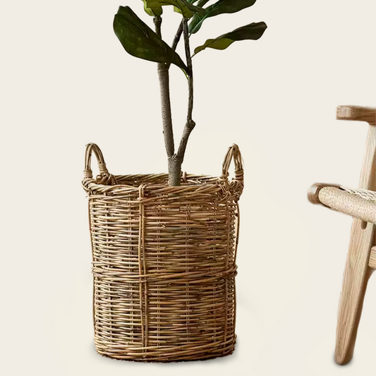 Panier en Osier<br>pour Plantes d'Extérieur