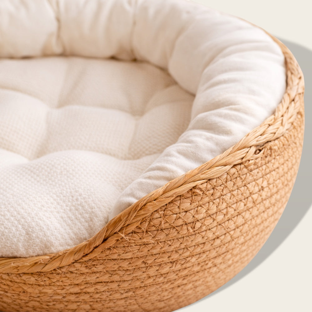 Panier à Petit Prix pour Chien<br>en Osier