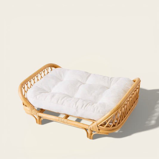 Panier sur Pied Effet Osier<br>pour Chien