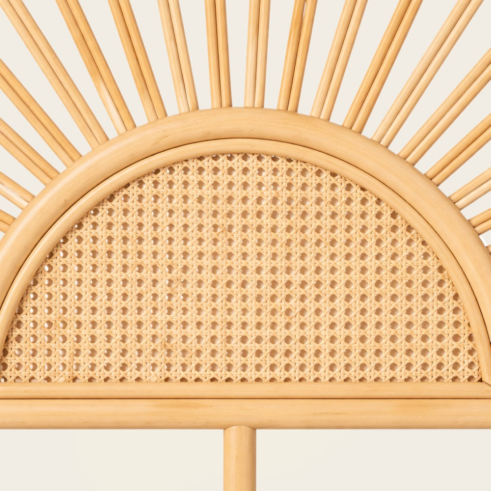 Tête de Lit en Osier<br>en Forme de Fleur