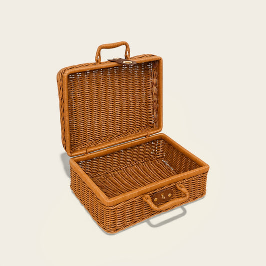 Valise en Osier<br> à Couvercle