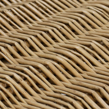 JVL Handmade : Panier en osier avec sangles en simili cuir, taille XL