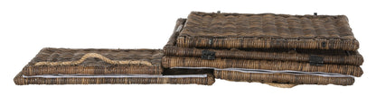 happimess HPM9001B Caden Malle de Rangement en Osier pour la Maison, la Chambre, Le Salon, Le Couloir, 76 cm, Brun