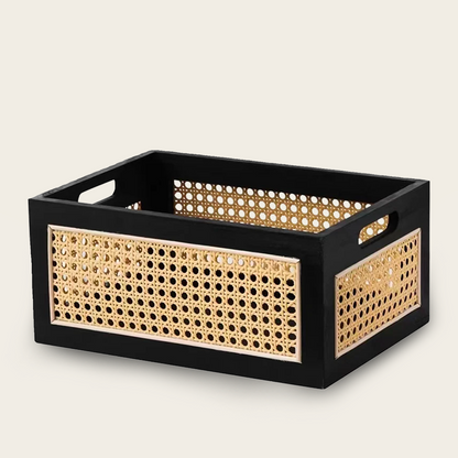 Panier en Osier<br>Noir