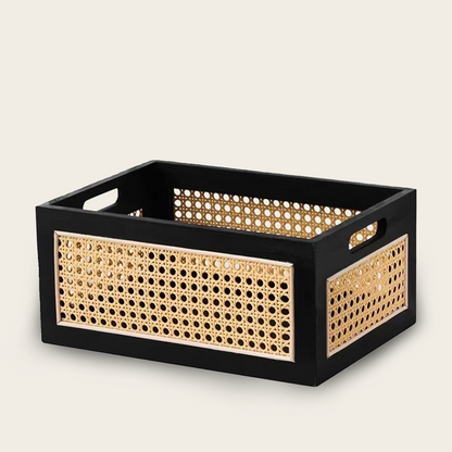 Panier en Osier<br>Noir