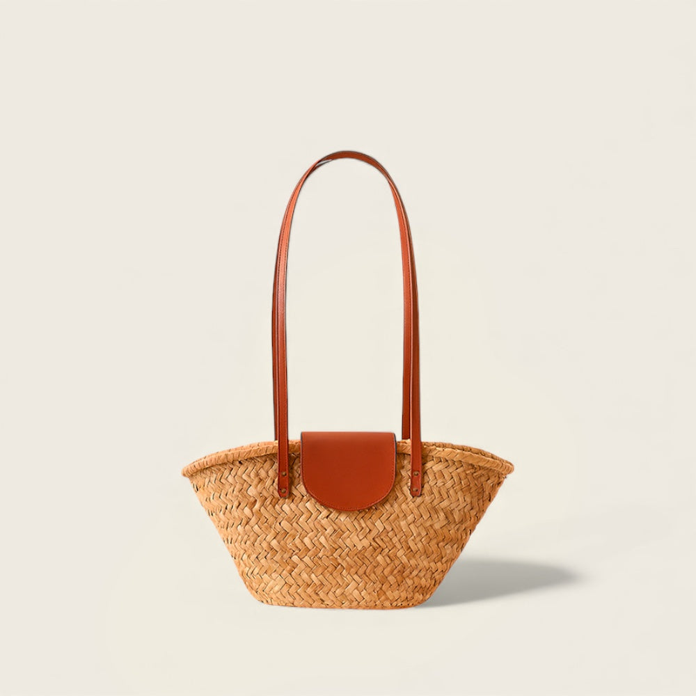 Cabas en Cuir<br>et Osier