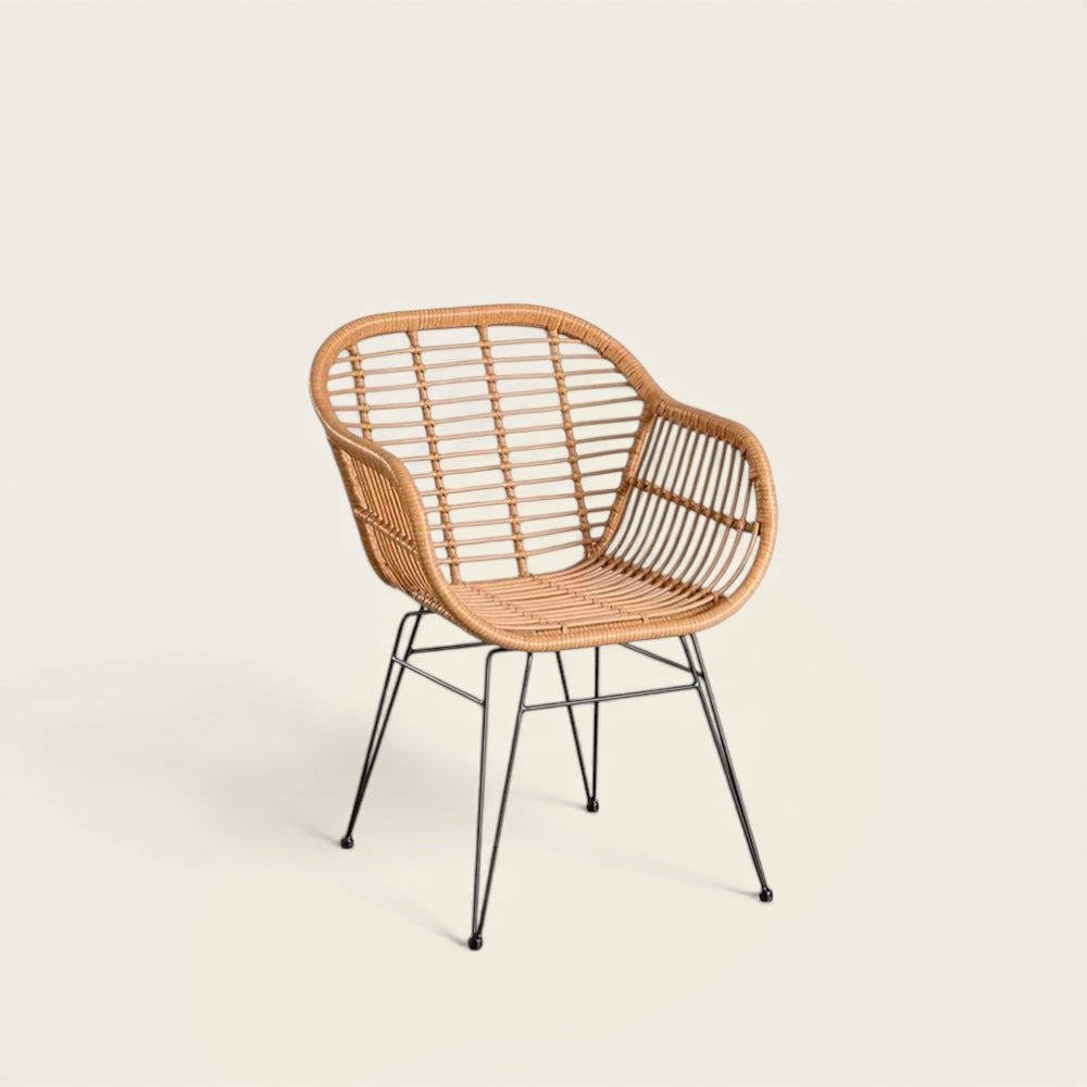 Chaise en Osier<br>d'Extérieur