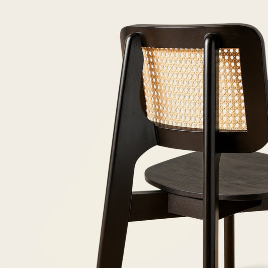 Chaise Noir<br>en Osier