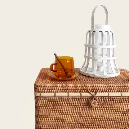 Coffre en Osier<br>Foncé