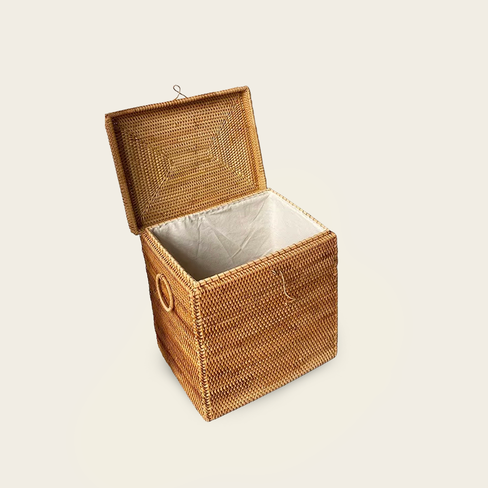 Coffre en Osier<br>pour Salle de Bain