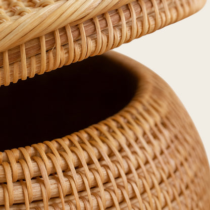 Panier Déco en Osier<br>avec Couvercle