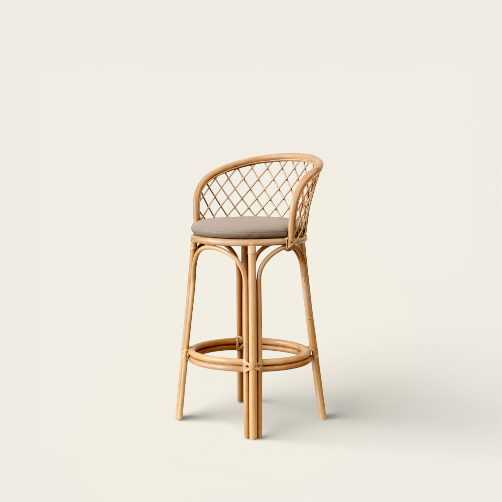Fauteuil de Bar<br>en Osier