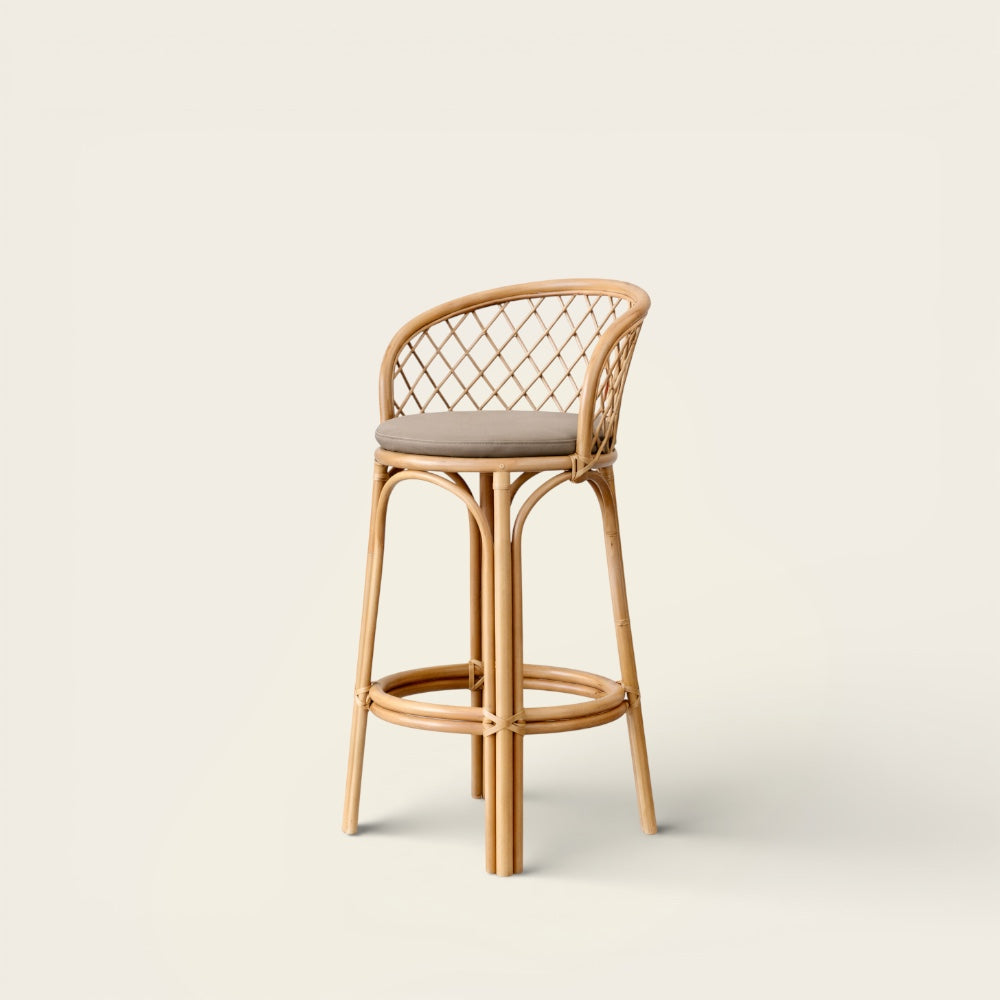 Fauteuil de Bar<br>en Osier