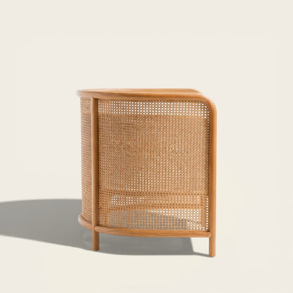 Fauteuil en Bois<br>et Osier