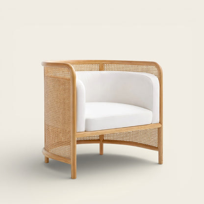 Fauteuil en Bois<br>et Osier