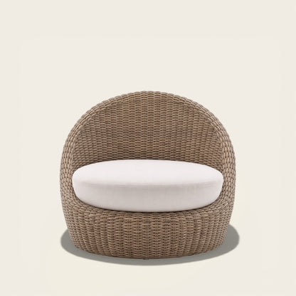 Fauteuil en Forme de Boule<br>en Osier