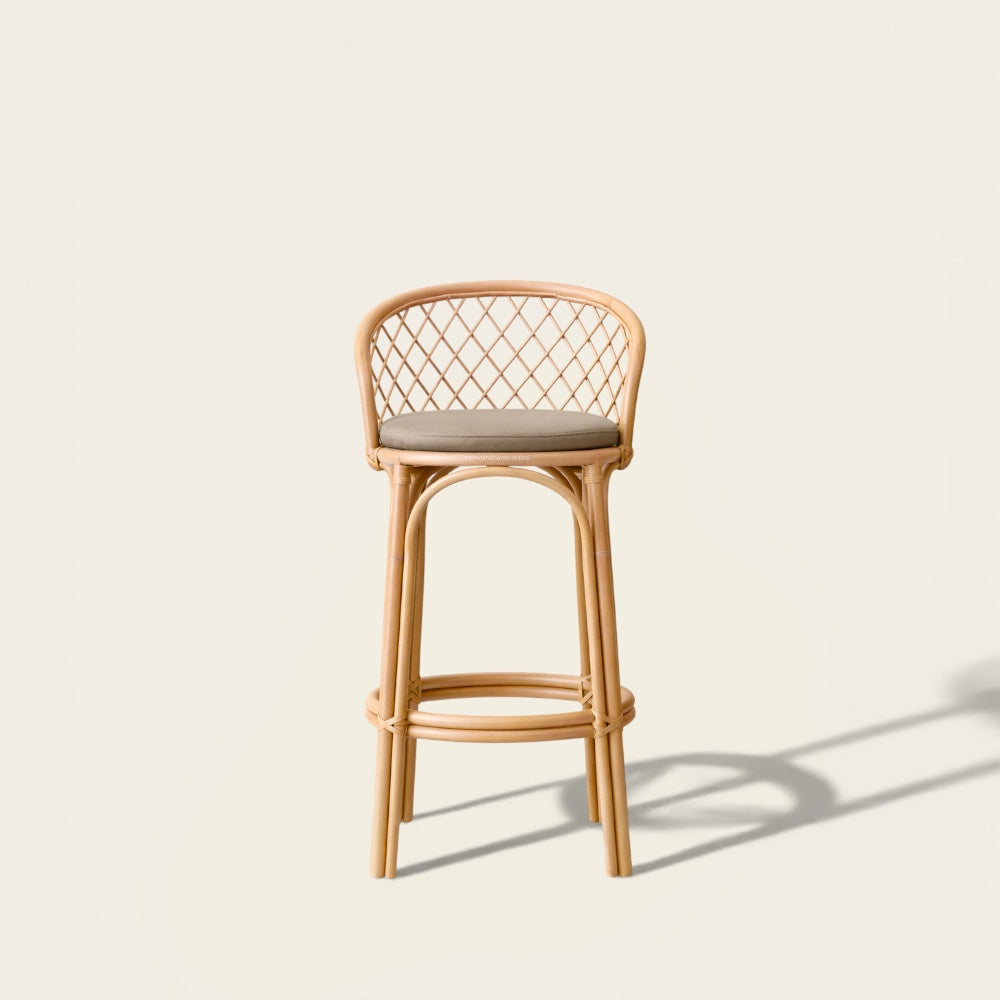 Fauteuil de Bar<br>en Osier