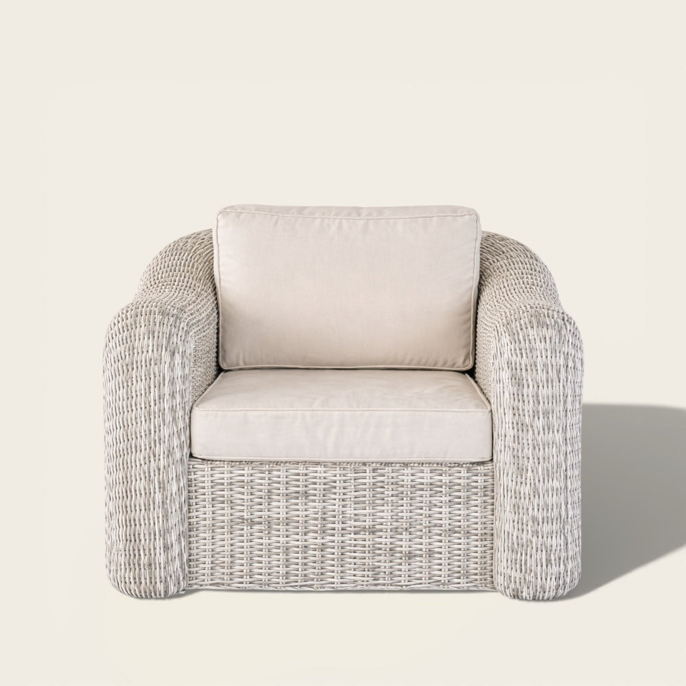 Fauteuil de Club<br>en Osier