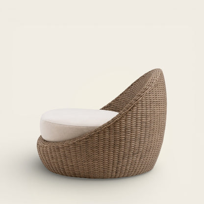 Fauteuil en Forme de Boule<br>en Osier