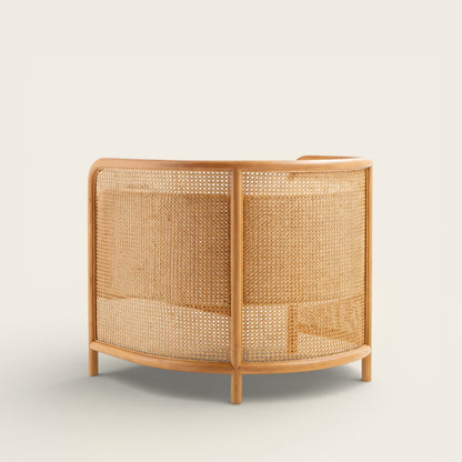 Fauteuil en Bois<br>et Osier