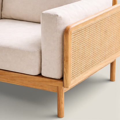 Fauteuil Blanc<br>en Osier