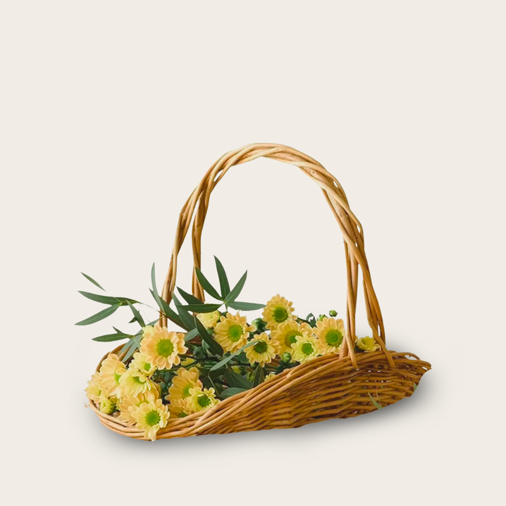 Panier en Osier<br>pour Fleurs