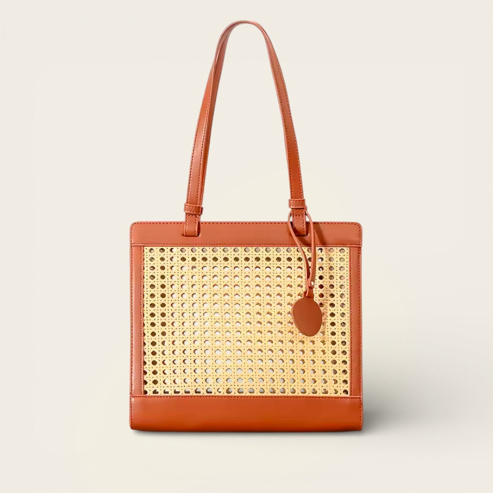Grand Sac à Bandoulière<br>en Osier pour Femme