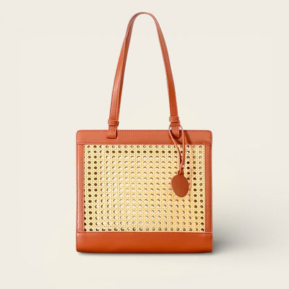 Grand Sac à Bandoulière<br>en Osier pour Femme