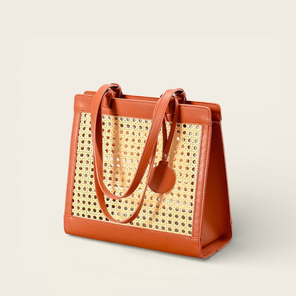Grand Sac à Bandoulière<br>en Osier pour Femme