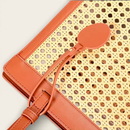 Grand Sac à Bandoulière<br>en Osier pour Femme