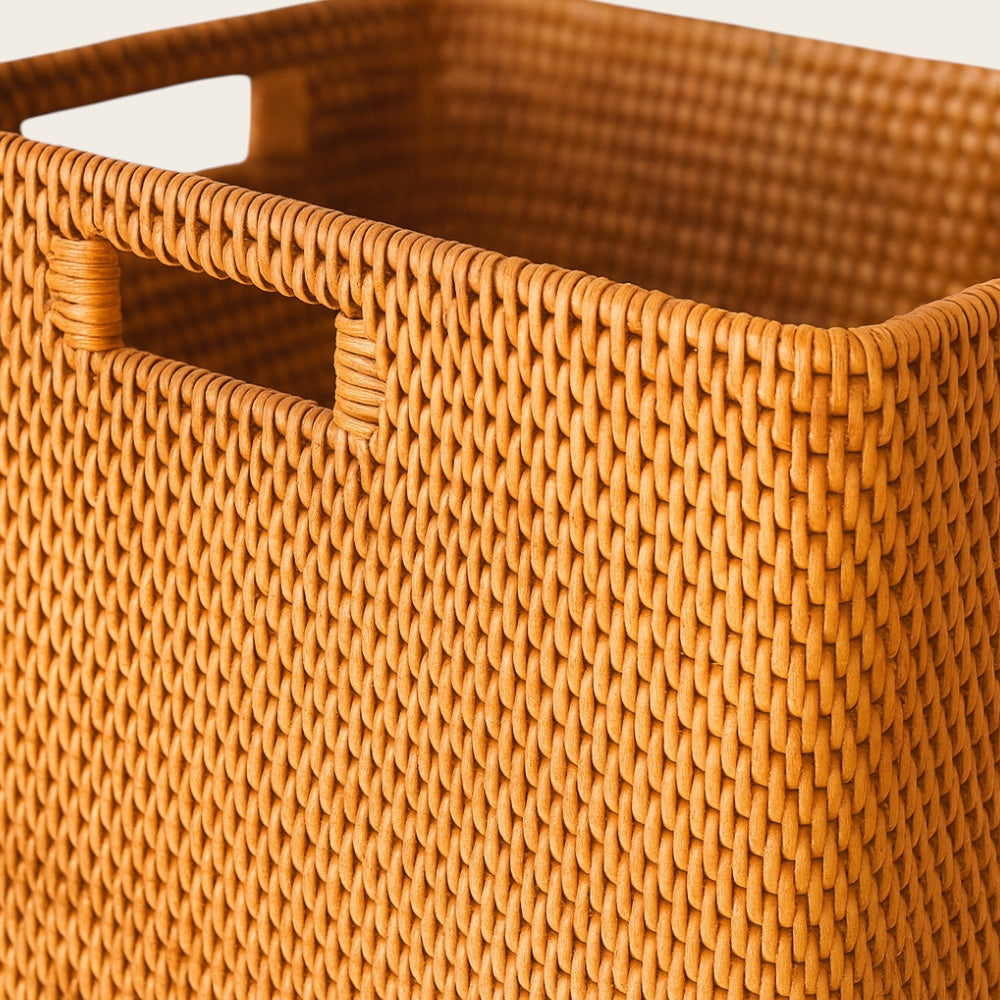 Gros Panier en Osier<br>avec Couvercle