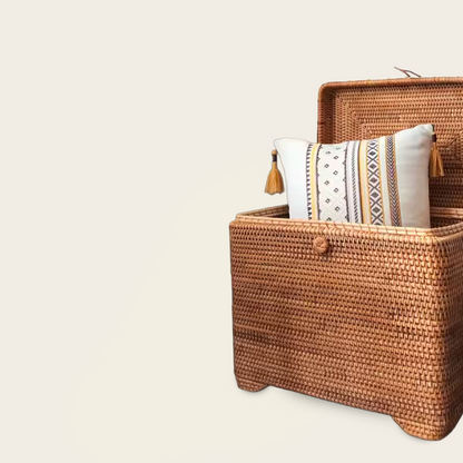 Coffre en Osier<br>Foncé