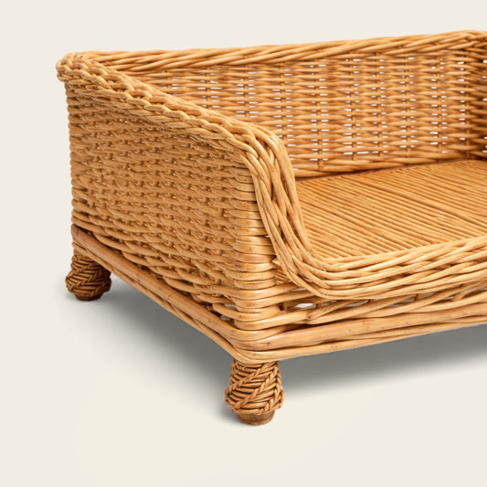 Panier Lit pour Chien<br>en Osier