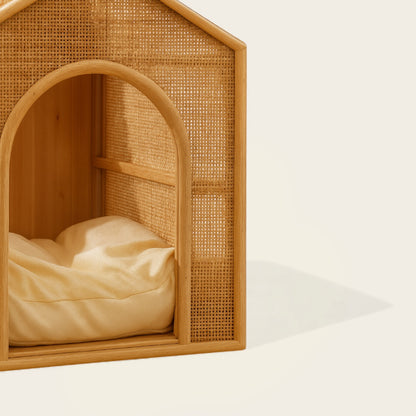 Cabane pour Chien<br>en Bois et Osier