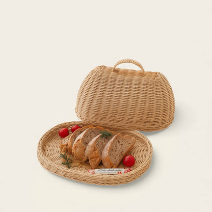 Panier à Pain en Osier<br>avec Couvercle