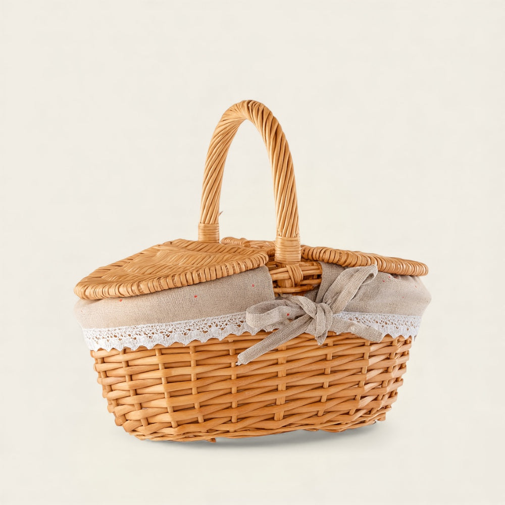 Panier en Osier<br>avec Couvercle