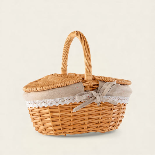 Panier en Osier<br>avec Couvercle