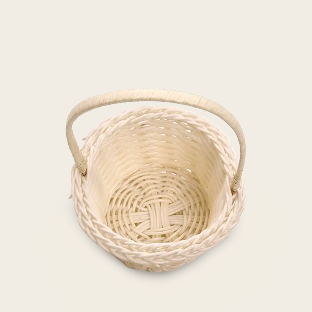 Panier en Osier<br>Blanc