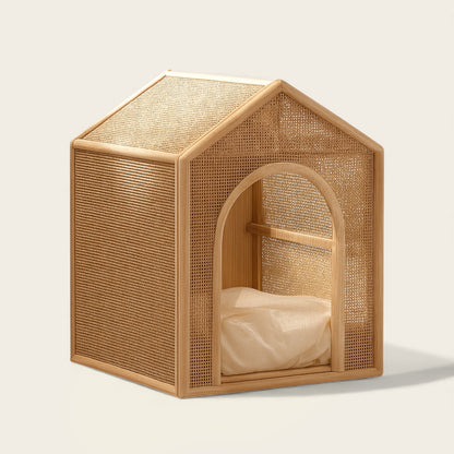Cabane pour Chien<br>en Bois et Osier