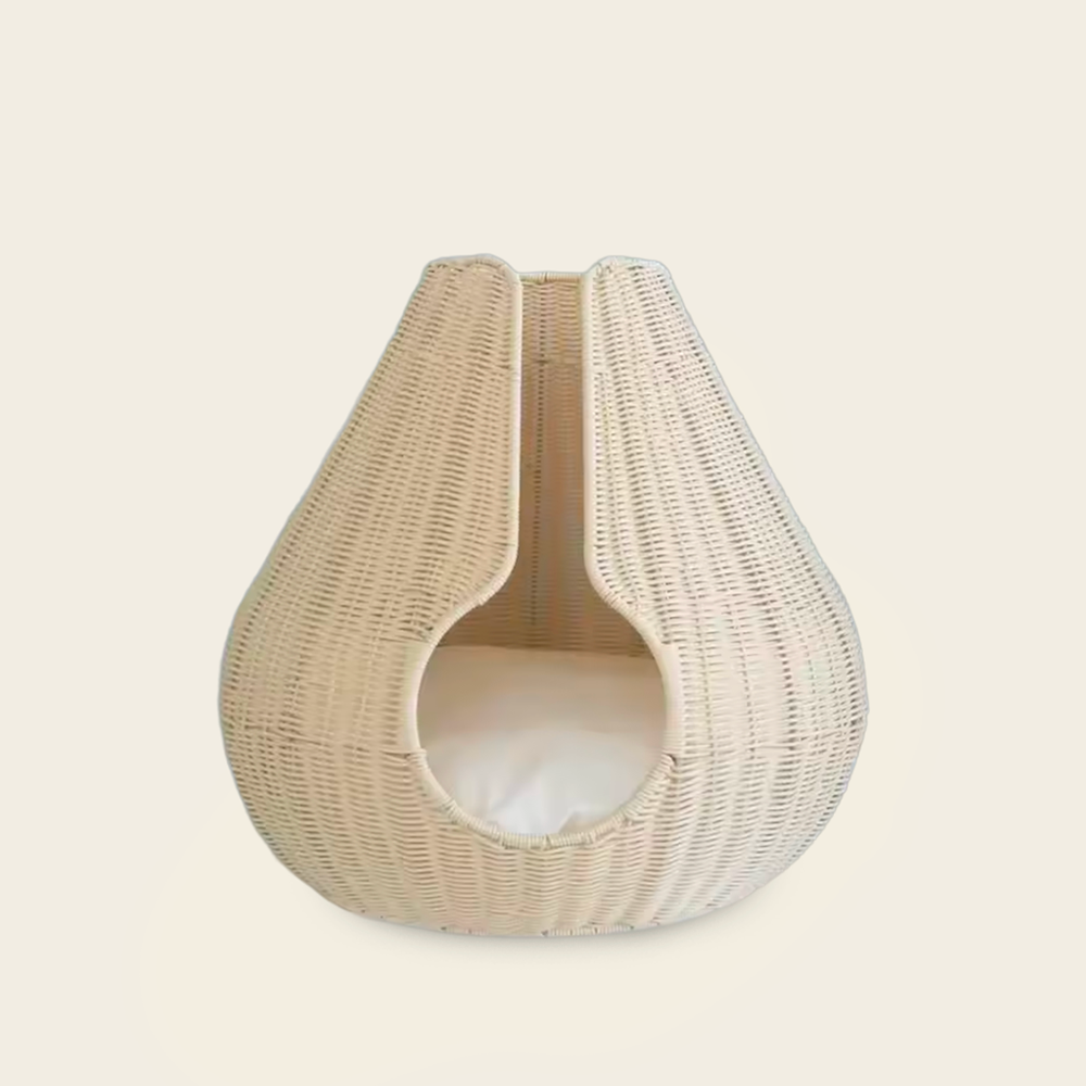 Panier Design<br>en Osier pour Chat