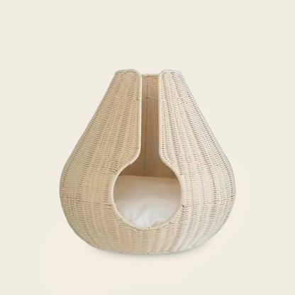 Panier Design<br>en Osier pour Chat