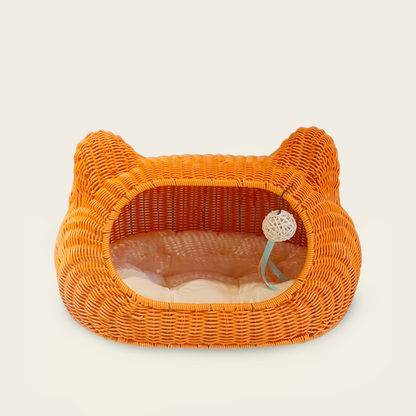 Panier en Osier en Forme <br>D’oreille de Chat