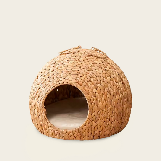 Panier Boule<br>en Osier pour Chat