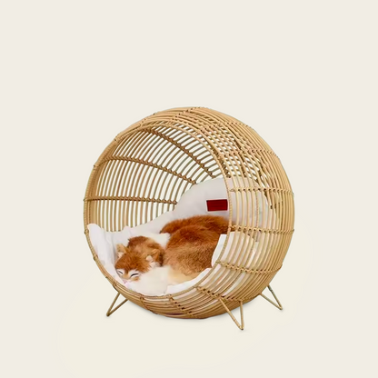 Panier en Osier<br>sur Pied pour Chat