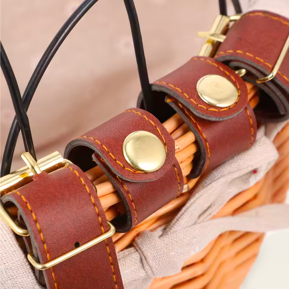 Panier à Vélo<br>en Osier pour Chat