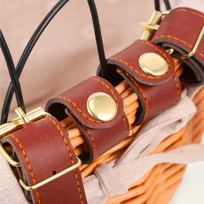 Panier à Vélo<br>en Osier pour Chat